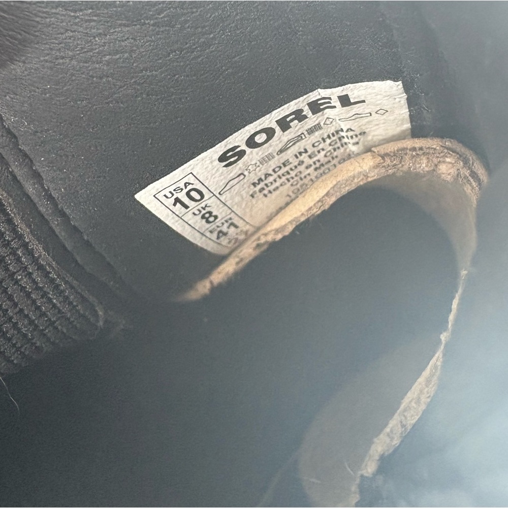 NWOT SOREL Women's Brex Heel Chelsea Boots in Black/Pink - Picture 12 of 12